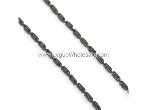 Non magnetic Hematite Beads, Flat Oval, black, 3x6x2mm, Hole:Approx 1mm, Length:Approx 15.7 Inch, Approx 62PCs/Strand, Sold By Strand